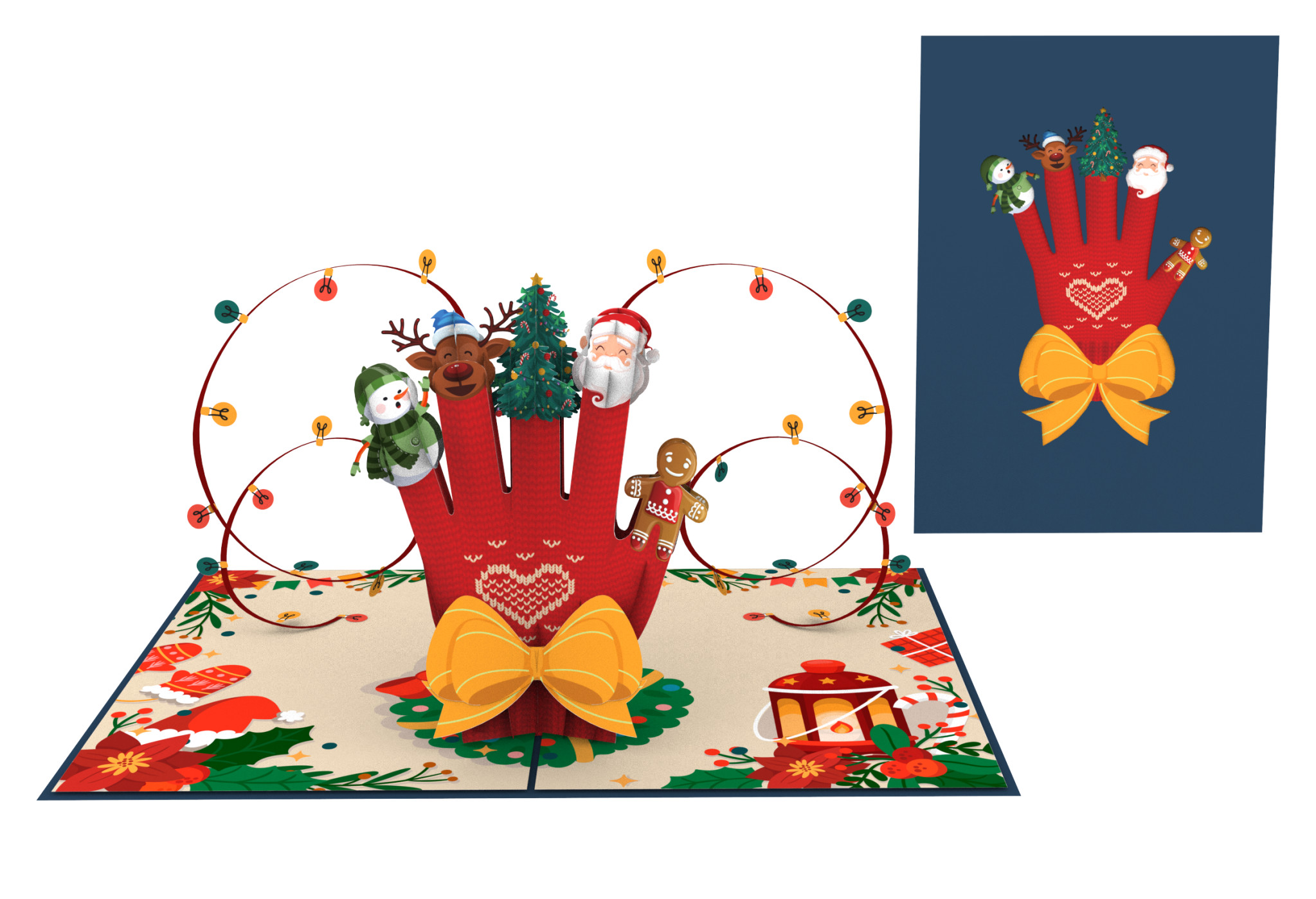 Thiệp 3D_Christmas hand