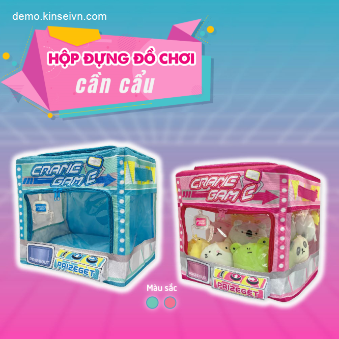 Hộp đựng đồ chơi Crane Game 2 - Màu Hồng-1