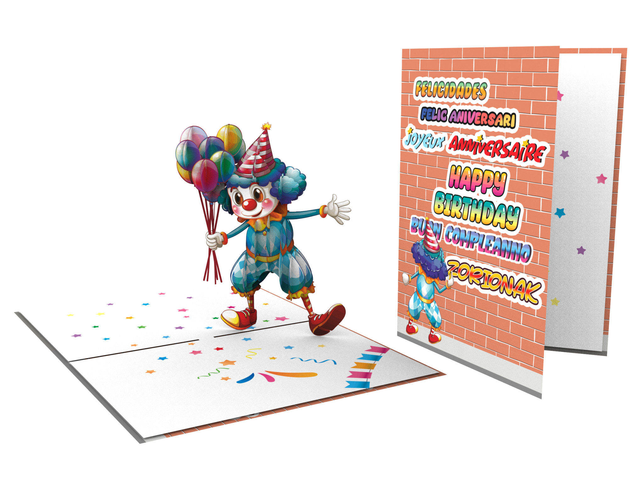 Thiệp 3D_Birthday Clown-1