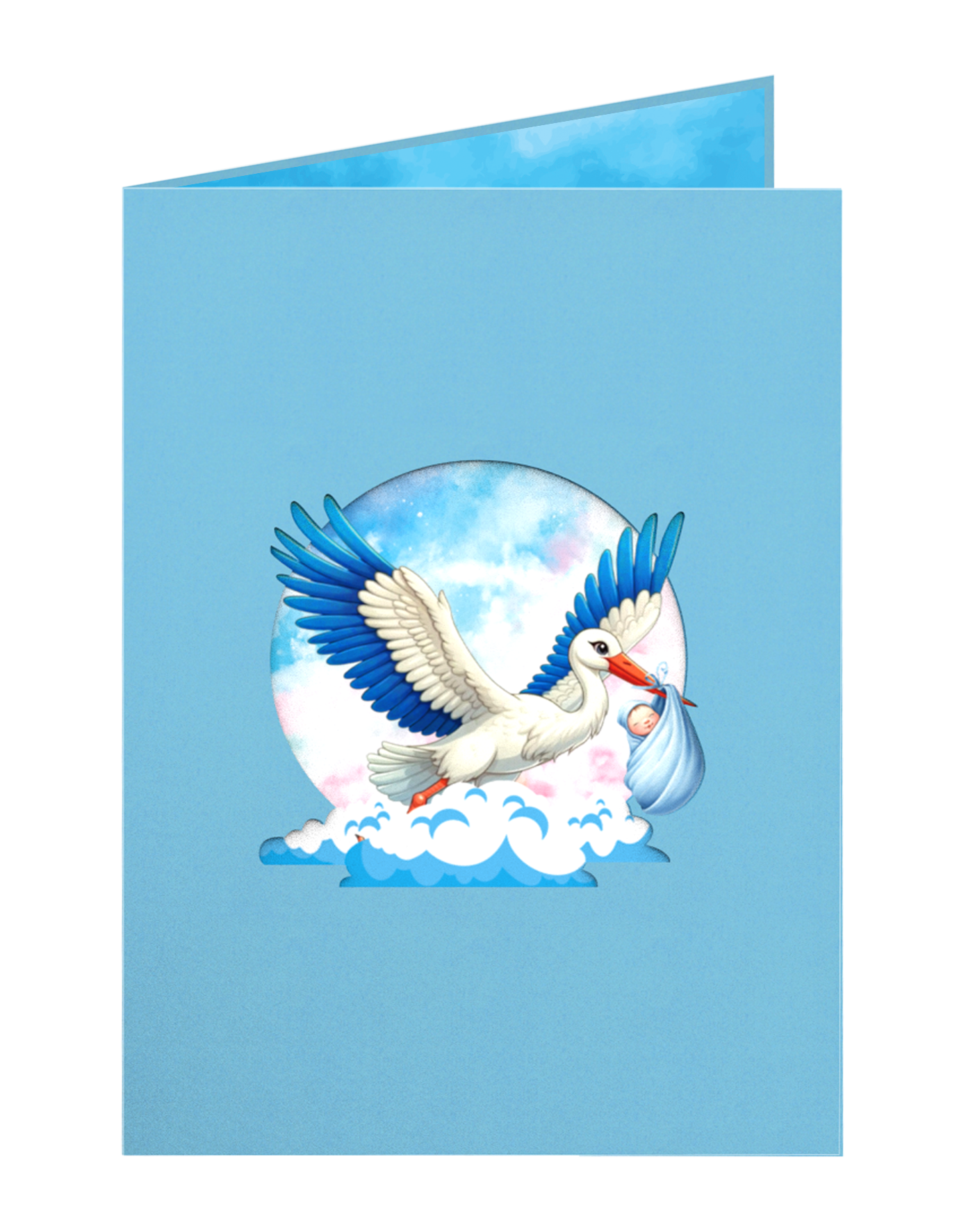 Thiệp 3D_Blue Stork-2