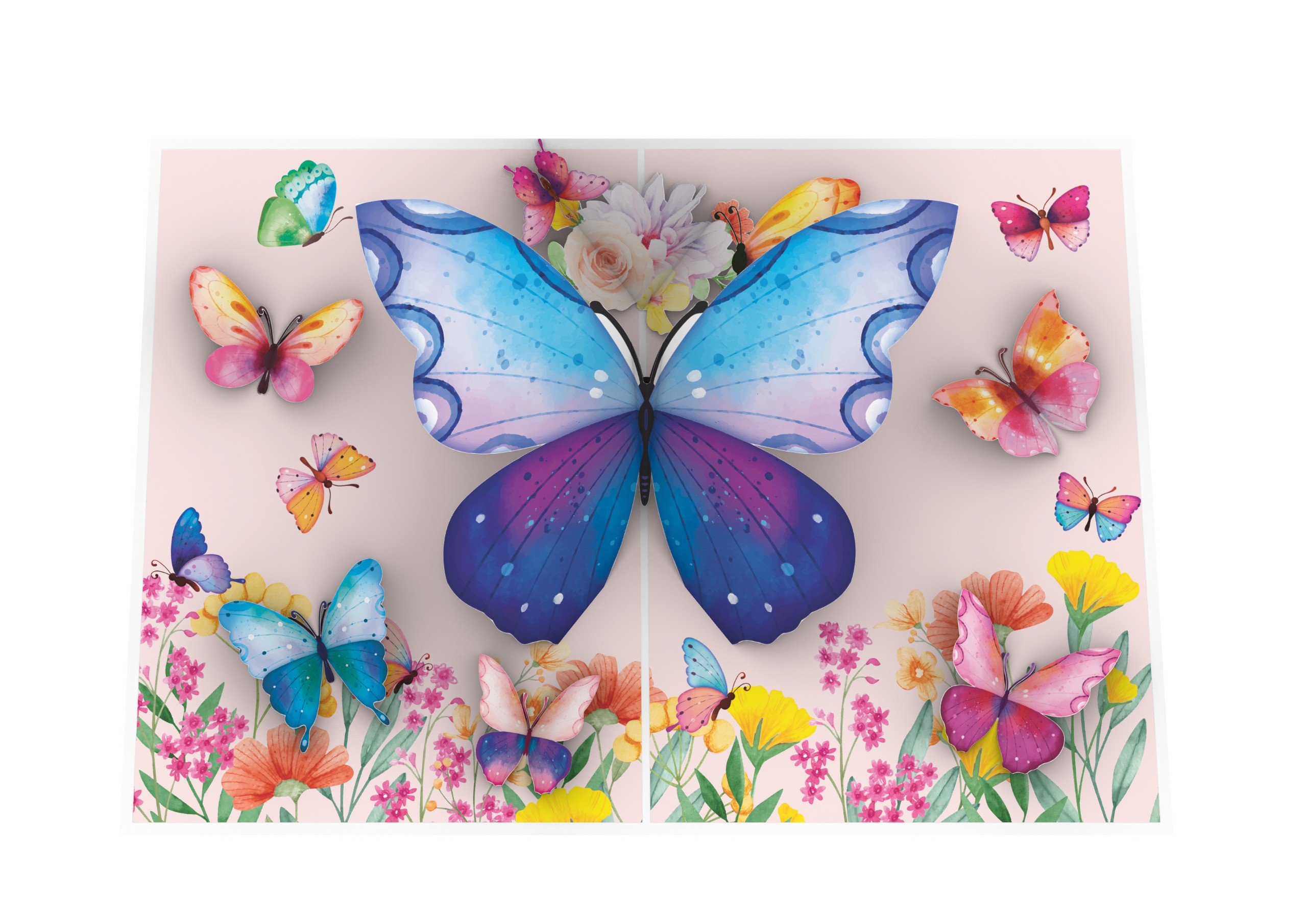 Thiệp 3D_Butterflies Wild Flower-2