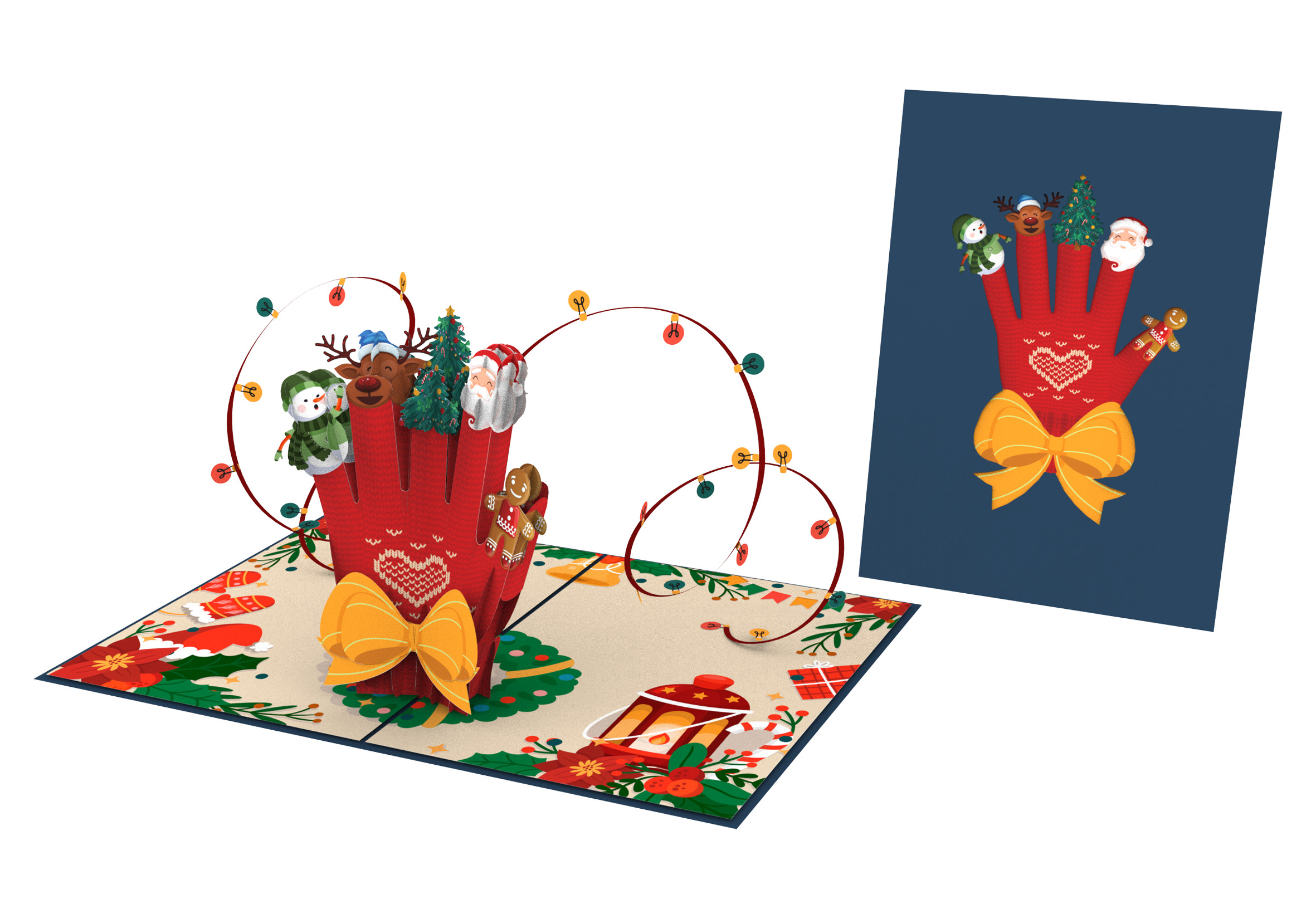 Thiệp 3D_Christmas hand-2