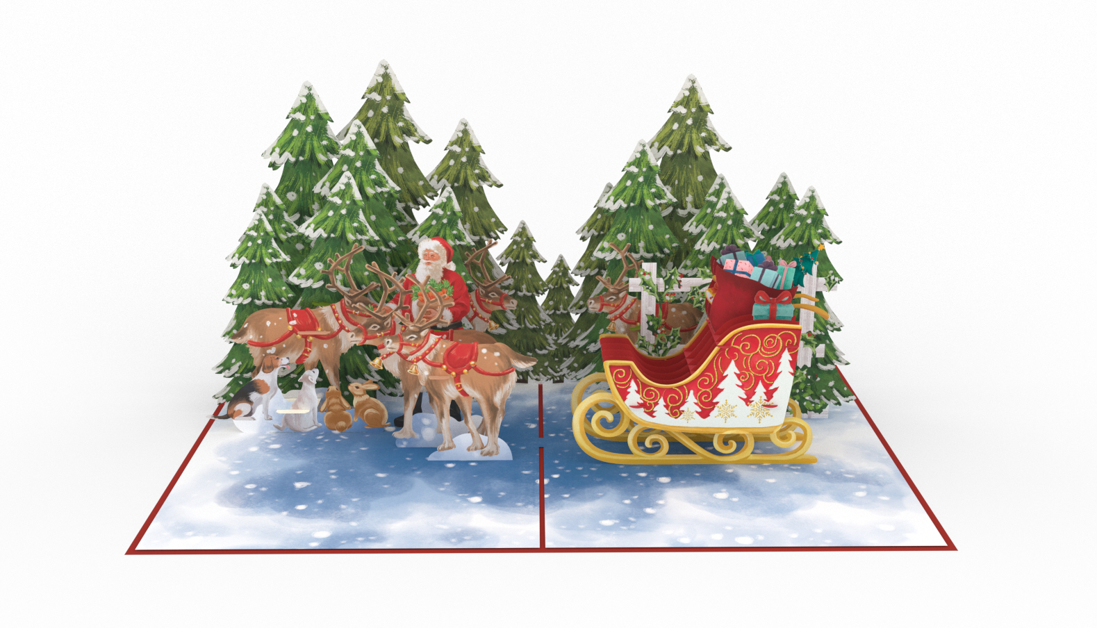 Thiệp 3D_Christmas Sled-1