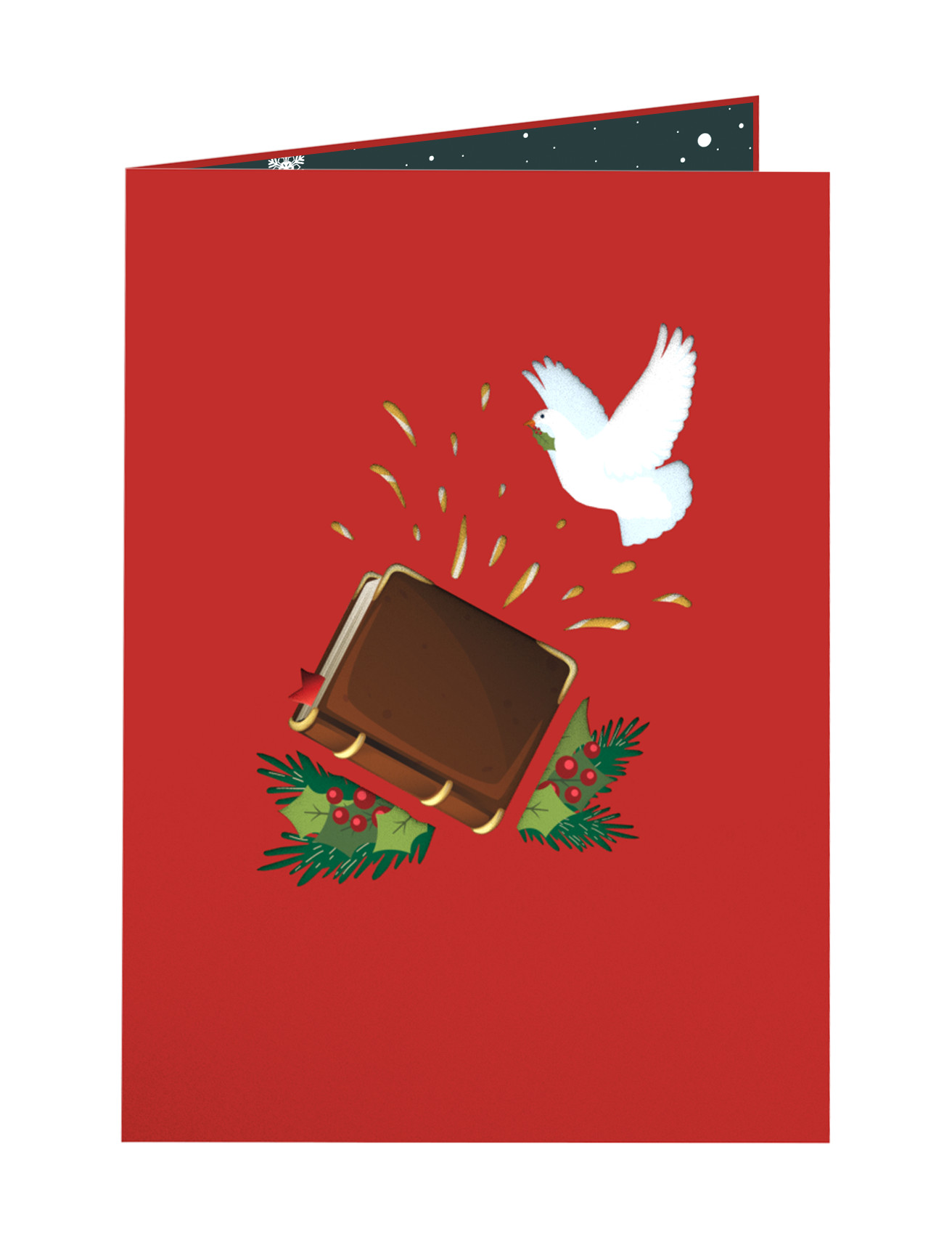 Thiệp 3D_Dove and Christmas book-1