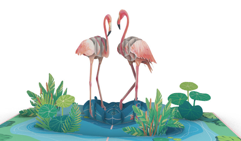 Thiệp 3D_Flamingo-3