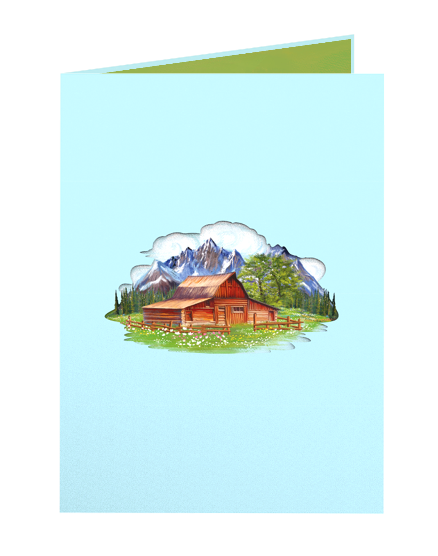 Thiệp 3D_Mountain Barn-1