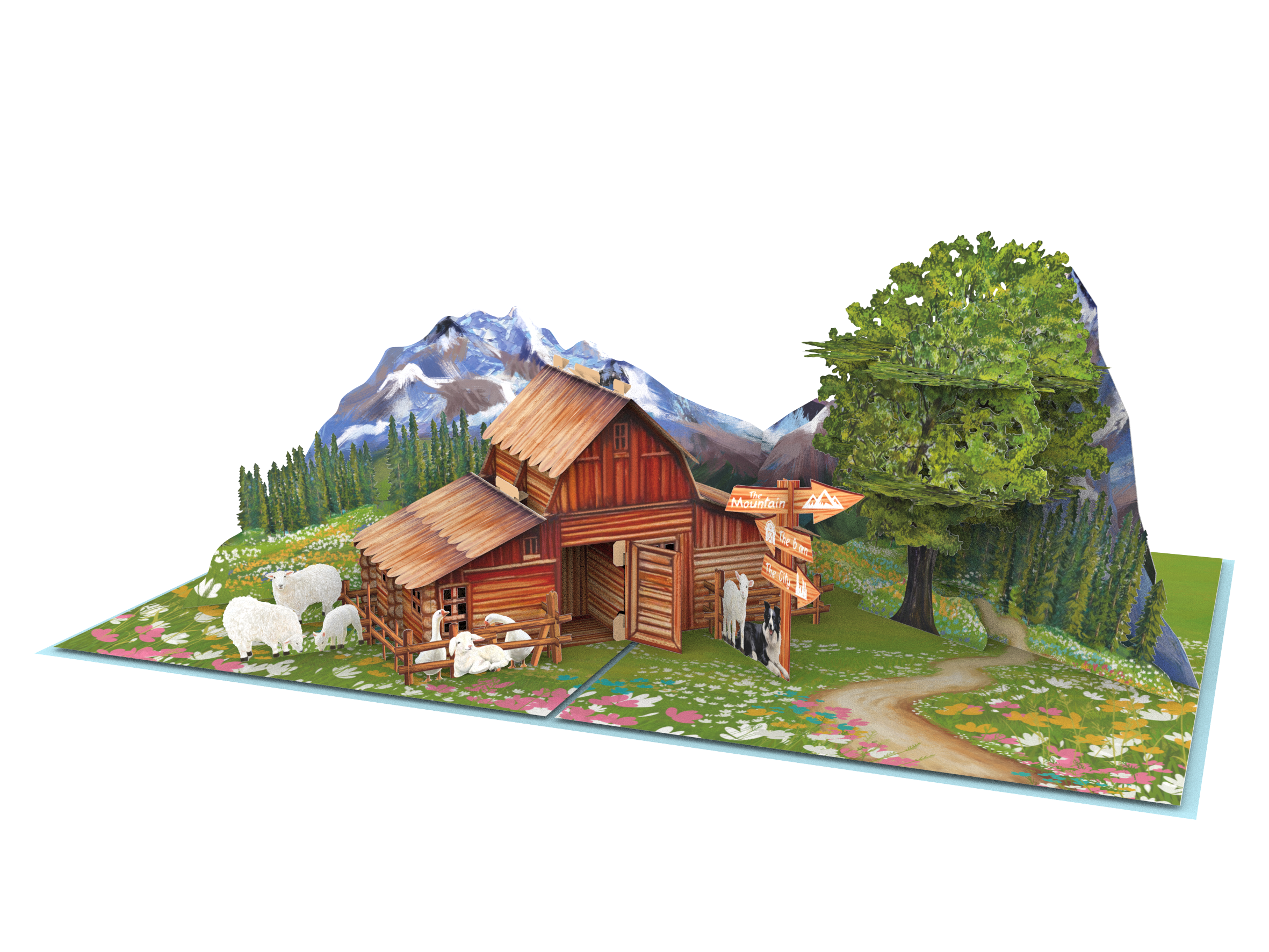 Thiệp 3D_Mountain Barn-3