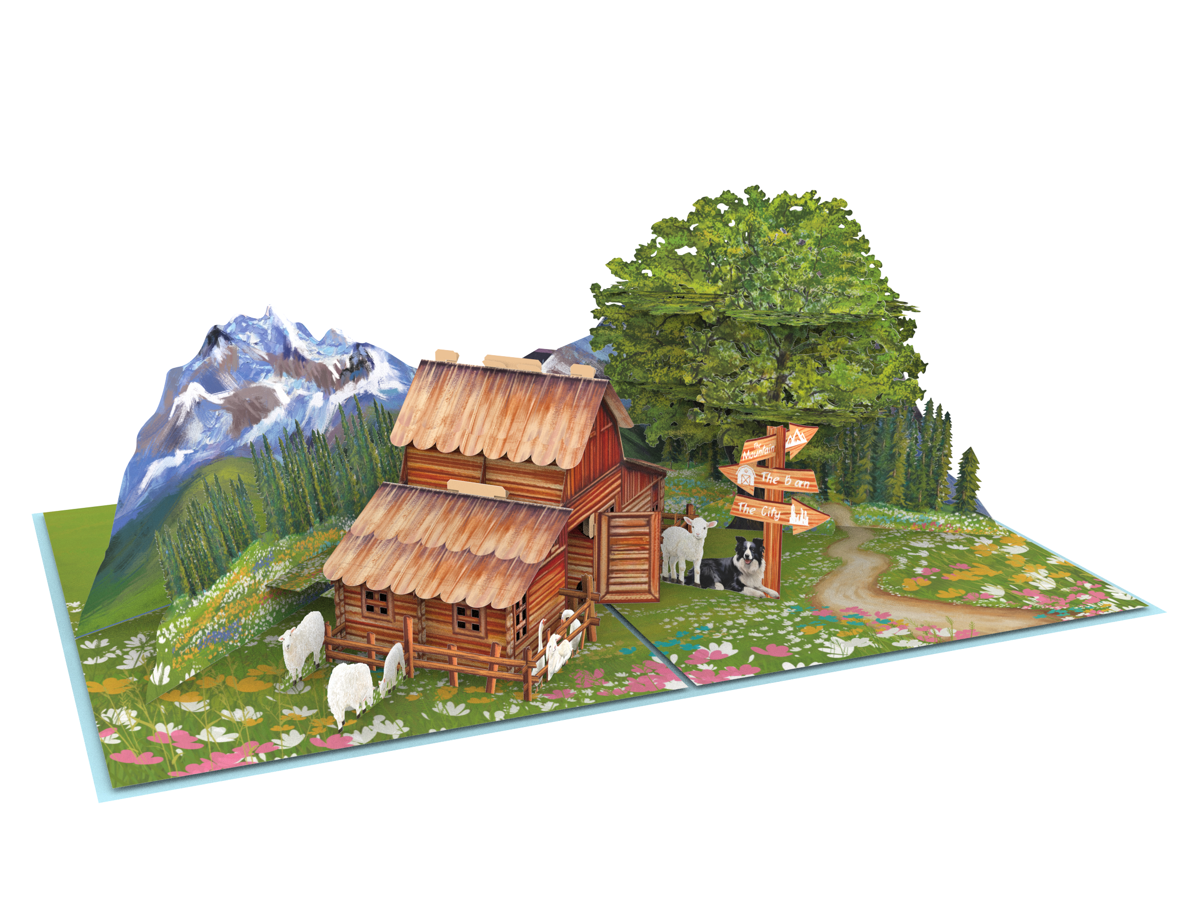 Thiệp 3D_Mountain Barn-4