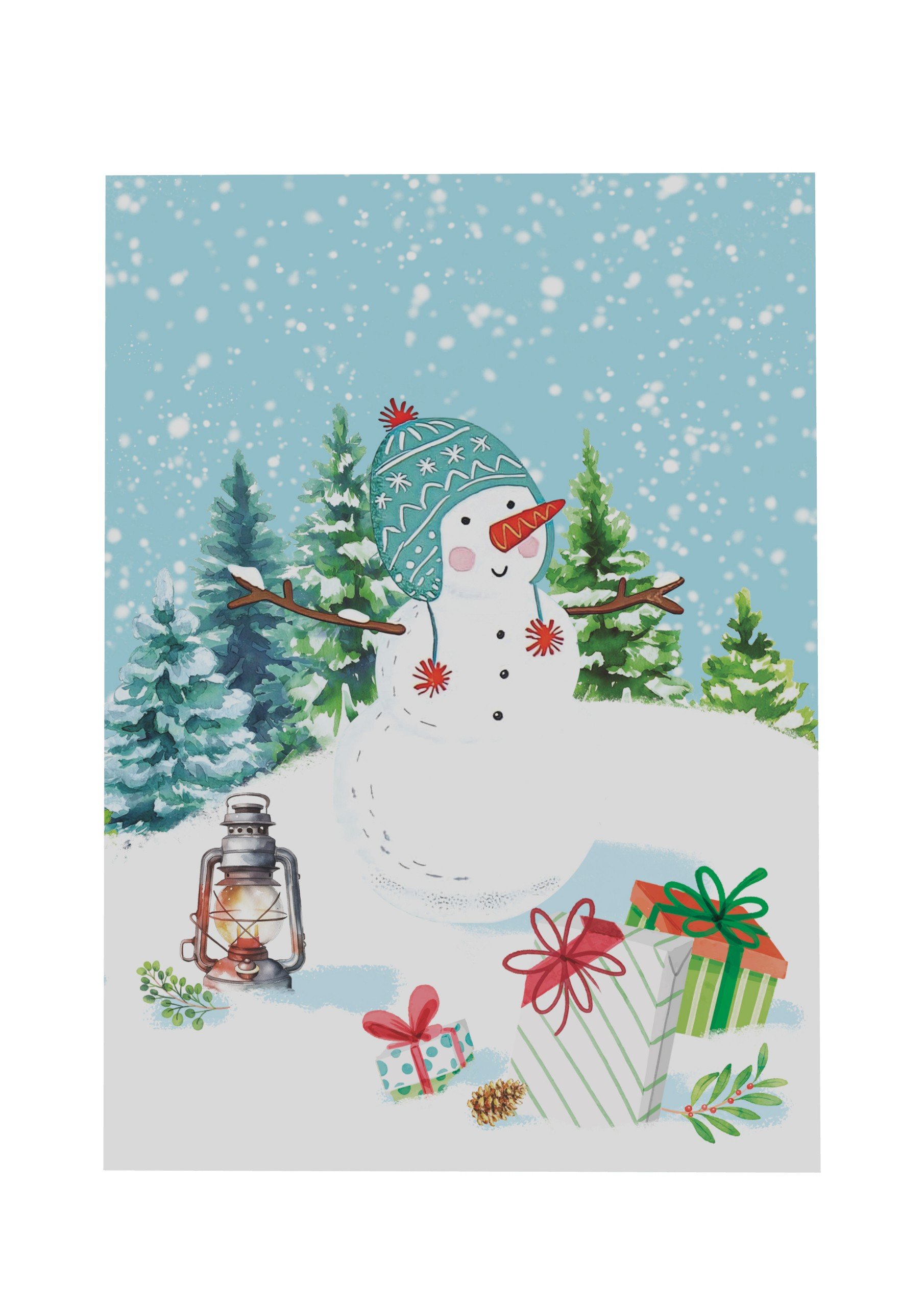 Thiệp 3D_Snowman-1