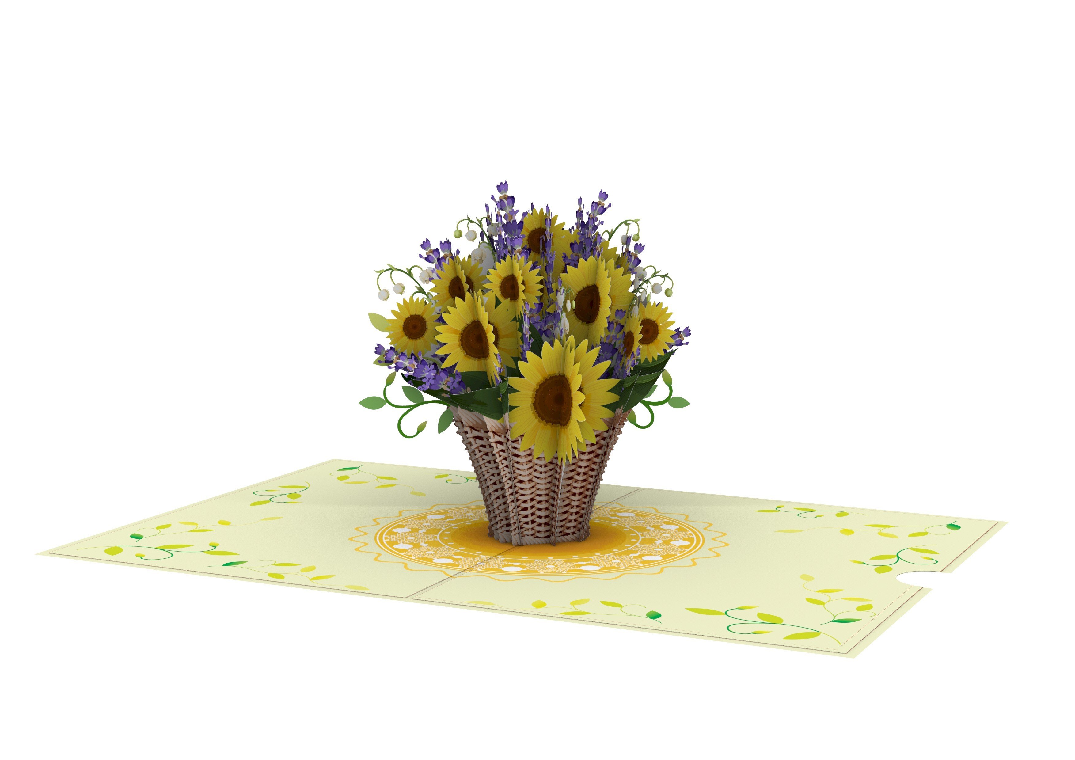 Thiệp 3D_Sunflower Bouquet-2