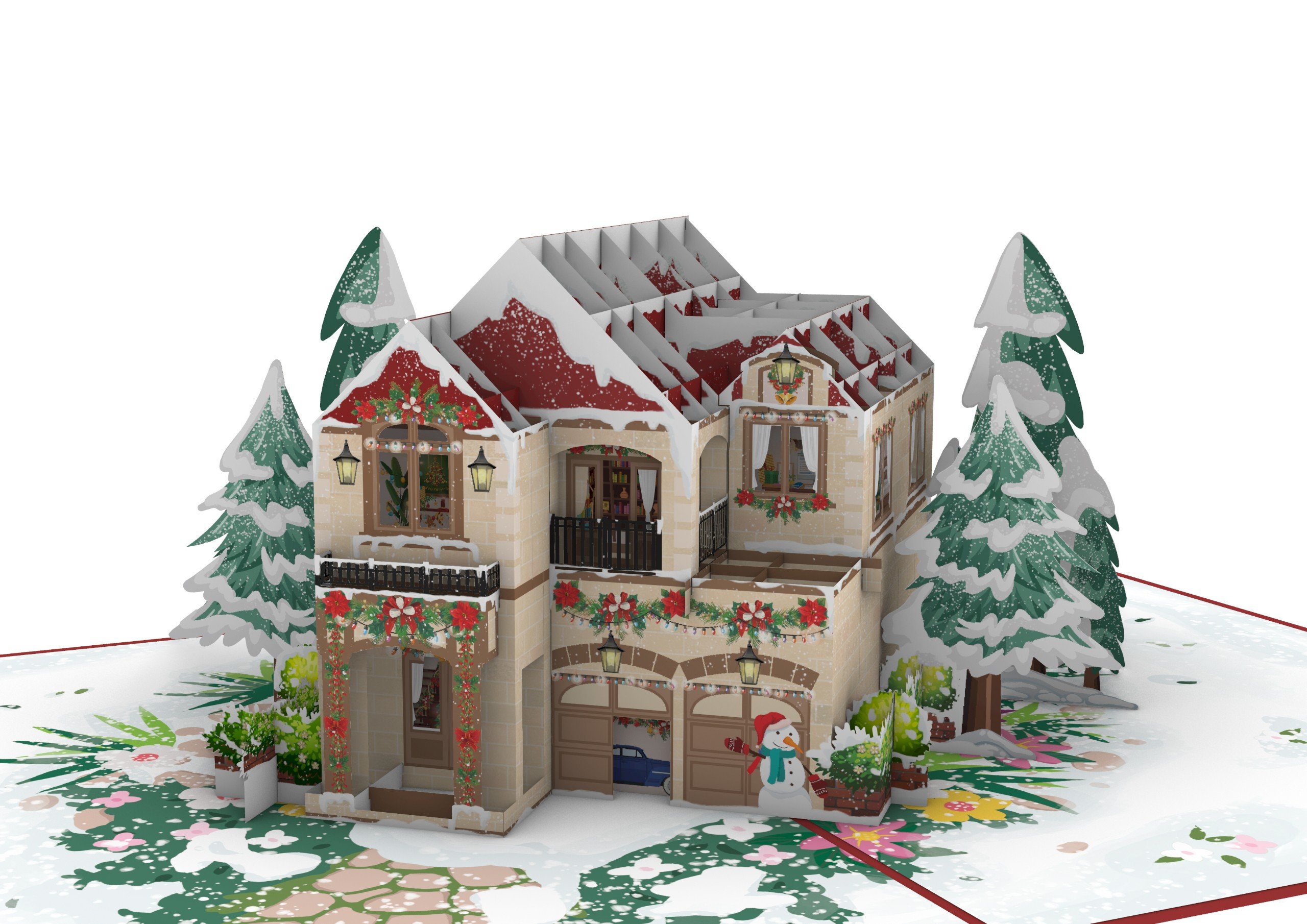 Thiệp 3D_Winter House-4